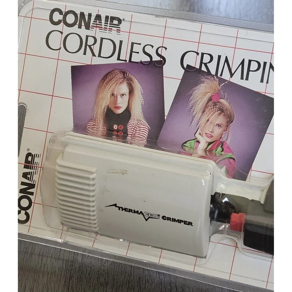 NEW Vintage 80's Conair Cordless Crimping Iron Model #CA0263CS Thermacell